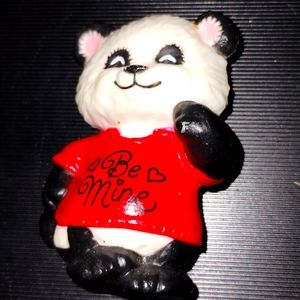 1982 Hallmark Valentine's panda bear vintage brooch for kids